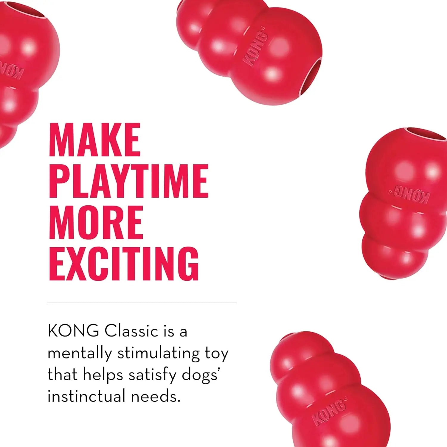 KONG Classic Stuffable Dog Toy with Easy Treat Peanut Butter Spray - Fetch & Chew Toy for Dogs - with Dog Toy Filler Treat - for Hours of Fun & Enrichment - 8 Oz