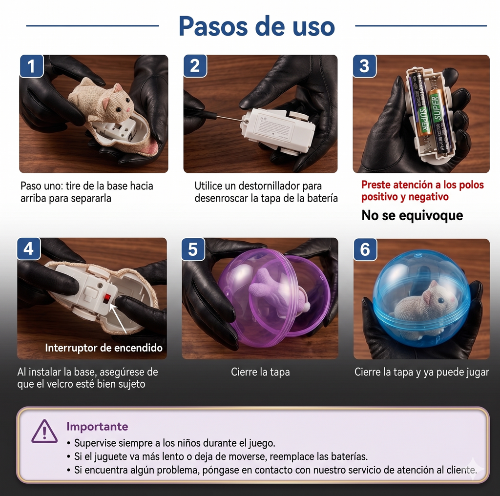 Bola Interactiva Automática para Gatos | Recargable USB | 3 Colores